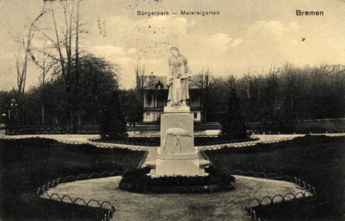 Historical postcard around 1900, Bremen, dairy, Germany, reproduction of a postcard, historical