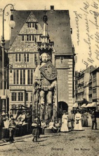 Historical postcard around 1900, Bremen, Germany, reproduction of a postcard, historical