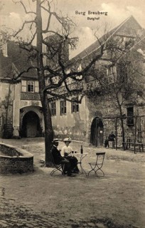 Historical postcard around 1900, Breuberg Castle, Odenwaldkreis, Hesse, Germany, reproduction of a