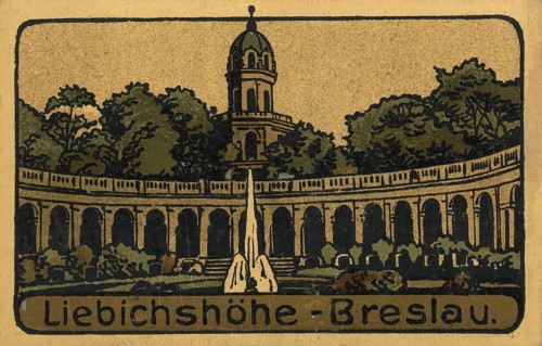 Historical postcard around 1900, Breslau, Liebichshöhe, today Wroclaw, Lower Silesia, Poland,