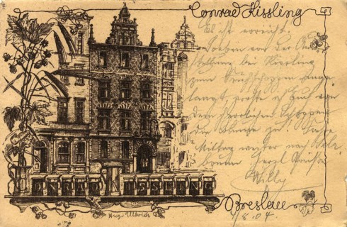 Historical postcard around 1900, Breslau, today Wroclaw in Lower Silesia, Poland, reproduction of a