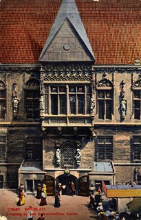 Historical postcard around 1900, entrance to the Schweidnitzer Keller, Breslau, today Wroclaw,