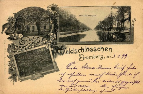 Historical postcard around 1900, Bromberg, Waldschlösschen, today Bydgoszcz, in the Polish