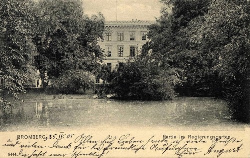 Historical postcard around 1900, Bromberg, in the Government Garden, today Bydgoszcz, in the Polish