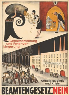 Otto Plattner (b. 29 June 1886, d. 20 October 1951), Swiss painter, graphic artist: Politics,