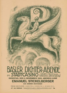 Otto Plattner (b. 29 June 1886, d. 20 October 1951), Swiss painter, graphic artist: Event, Basel