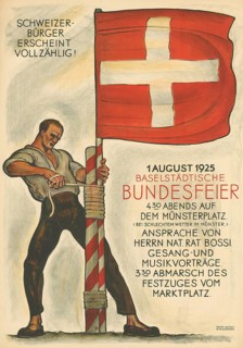 Otto Plattner (b. 29 June 1886, d. 20 October 1951), Swiss painter, graphic artist: Event, Federal