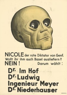 Otto Plattner (born 29 June 1886, died 20 October 1951), Swiss painter, graphic artist: Politics,