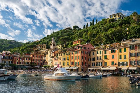 Boats in Portofino Harbour, Portofino, Liguria, Italy