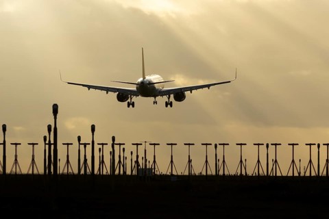 Airbus A321 commercial passenger airliner jet aircraft of Pegasus airlines flying on approach to