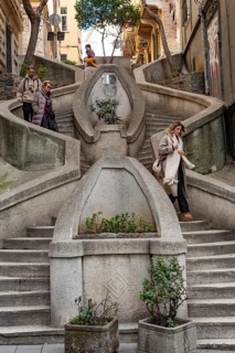 Istanbul, Turkey. January 3rd 2025. Neo-Baroque and early Art Nouveau style of architecture of the
