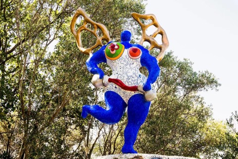Colourful sculpture, Giardino dei Tarocchi, Tarot Garden, by Niki de Saint Phalle, near Capalbio,