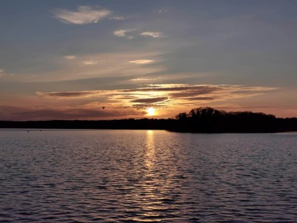 Sunset over a calm lake, Berlin