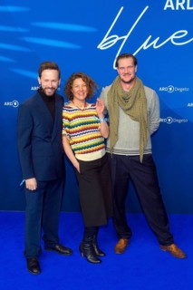 Franz Dinda, Cordelia Wege and David Bredin, BLUE HOUR, Photo Call, Hotel Telegraph Office, Berlin,
