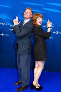 Robert Stadlober and Sarah Bauerett, BLUE HOUR, Photo Call, Hotel Telegraph Office, Berlin, 13.02