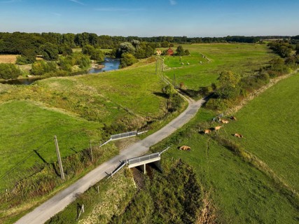 Datteln, North Rhine-Westphalia, Germany - Lippe, river and floodplain development of the Lippe