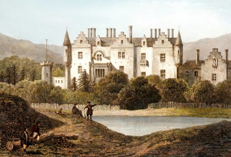 Abbotsford house, a historic country house in the Scottish Borders, Galashiels, near Melrose, 19th