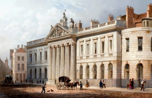 East India House, headquarters of the East India Company, Leadenhall Street, London, England, 19th