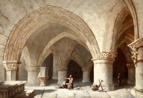 The Crypt of Glasgow Cathedral, or High Kirk of Glasgow or St Kentigern's or St Mungo's Cathedral,