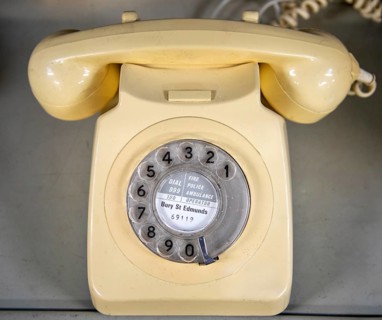Vintage GPO 746 rotary dial telephone, classic piece of British telecommunications history