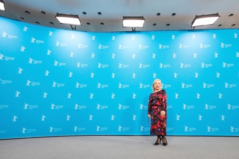 Christine Urspruch (theatre actress) at a photocall for the film Die Blutgräfin at the Berlinale in