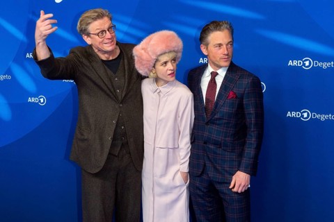 Achim von Borries, Liv Lisa Fries, Volker Bruch, BLUE HOUR, Photo Call, Hotel Telegraph Office,