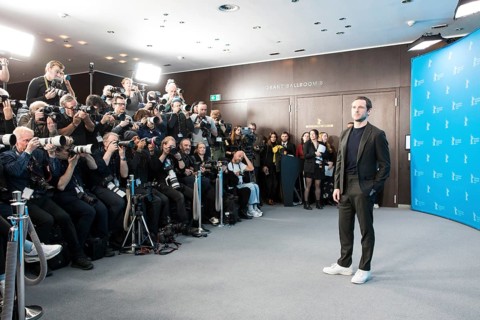 Callum Turner (actor) at a photocall for the film Rosebush Pruning at the Berlinale at the Hyatt