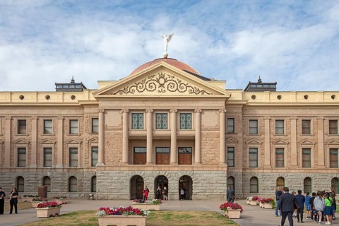 Phoenix, Arizona - The Arizona State Capitol complex. This building, the former state capitol, is