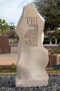Phoenix, Arizona - The Eighth Amendment in the Bill of Rights Monument in Wesley Bolin Memorial