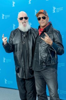 Rob Halford, Tom Morello during the photocall for the film The Ballad of Judas Priest at the