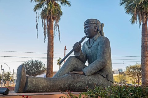 Phoenix, Arizona - A sculpture honoring the Navajo code talkers who used their difficult language