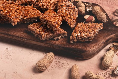 Kozinaki with peanuts, dessert, gozinaki, traditional Georgian cuisine, no people