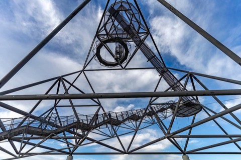 The Emscherblick stockpile event, tetrahedron for short, in Bottrop, Ruhr region, North