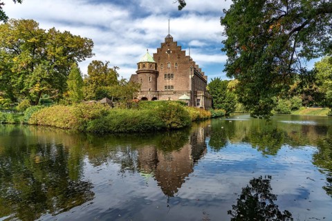 Das Wasserschloss Haus Wittringen in Gladbeck, Ruhr area, North Rhine-Westphalia, Germany