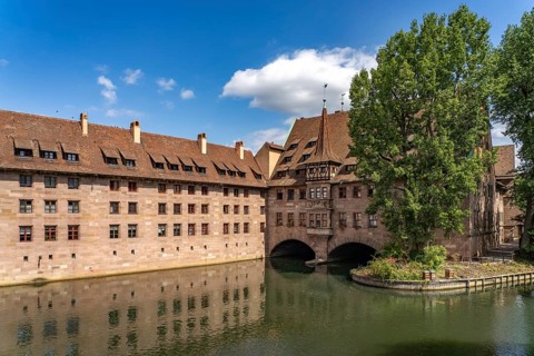 The Holy Spirit Hospital in Nuremberg, Bavaria, Germany