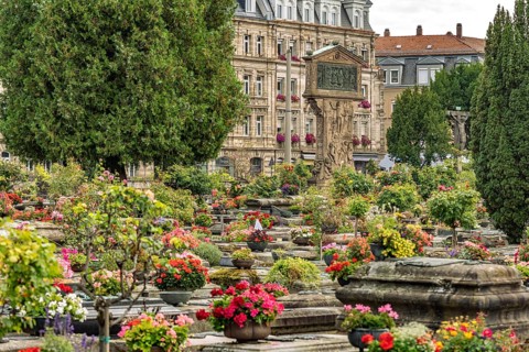 The medieval St. John's Cemetery in Nuremberg, Bavaria, Germany