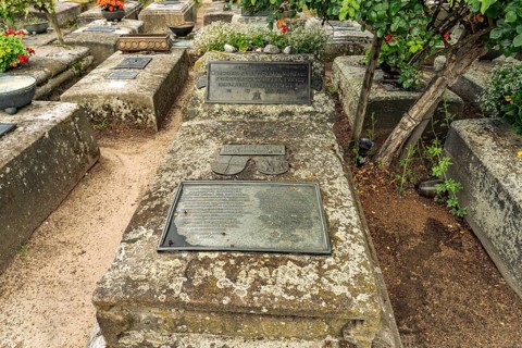 Tomb of the painter Albrecht Dürer at the medieval St. John's Cemetery and St. John's Church in