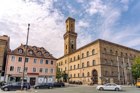 The town hall in Fürth, Middle Franconia, Bavaria, Germany