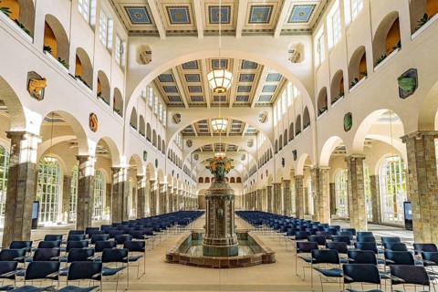 Wandelhalle im Staatsbad Kissingen, Lower Franconia, Bavaria, Germany