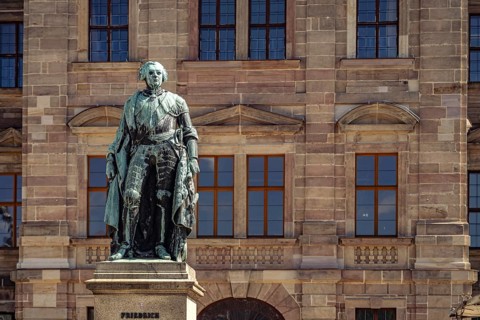 Memorial in honor of Margrave Frederick III of Brandenburg-Bayreuth on Palace Square in front of