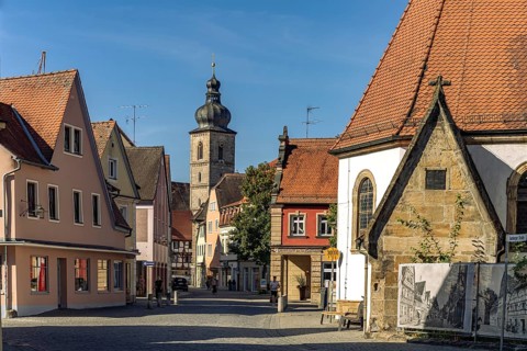 Old Town and Church of St. Martin in Forchheim, Upper Franconia, Bavaria, Germany