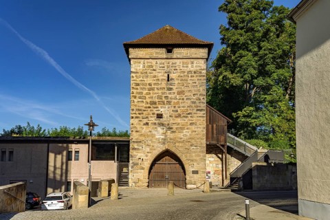 Stadttor Saltorturm in Forchheim, Upper Franconia, Bavaria, Germany