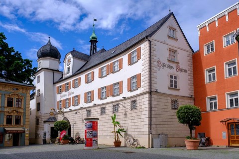 Mittertor, Rosenheim, Upper Bavaria, Bavaria, Germany