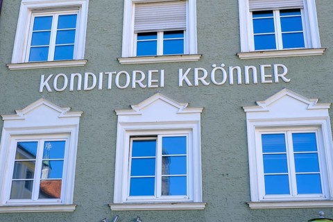 Café Krönner, Stadtplatz, Weilheim, Upper Bavaria, Bavaria, Germany
