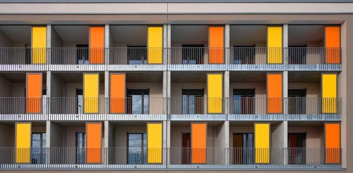 Apartments for rent with balcony and colorful sliding areas, Erlangen, Middle Franconia, Bavaria,