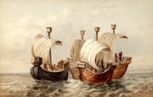 Anglo-Saxon sailing boats, 14th century
