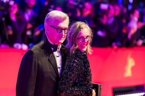 Wim Winders with Mrs. Donata Winders at the opening of the Berlinale at the Theater am Potsdamer
