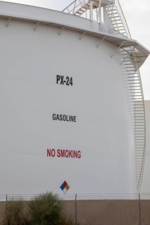 Phoenix, Arizona - A gasoline fuel tank owned by Kinder Morgan, one of dozens of gasoline and other