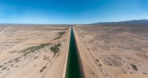 Buckeye, Arizona - The Central Arizona Project canal brings Colorado River water to the desert of