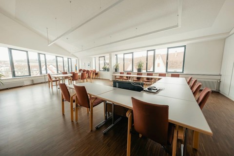 Bright conference room with minimalistic design and large windows, Gechingen Town Hall, Calw